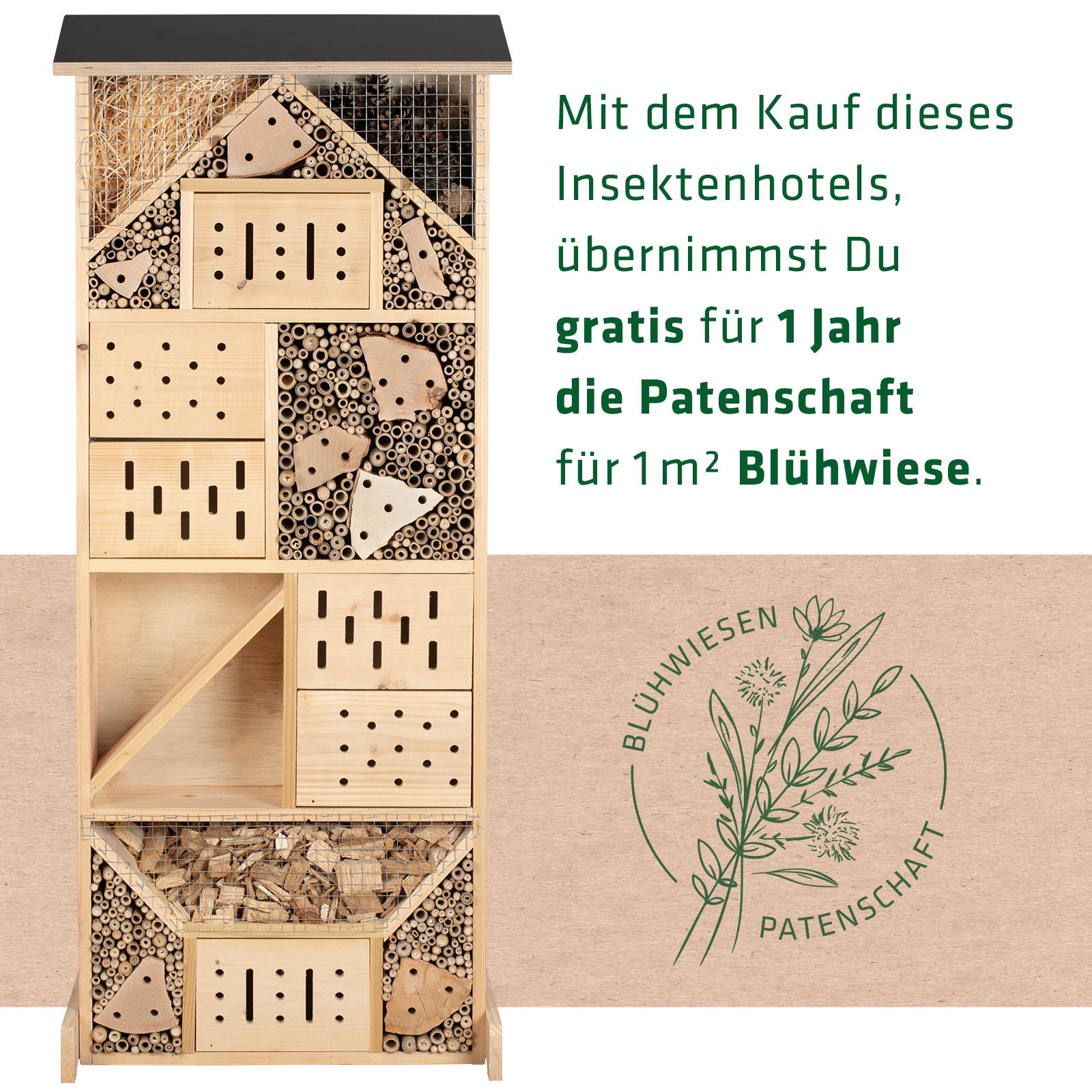 Insect Hotel XXXL | Made in Germany | nesting aid for solitary bees 