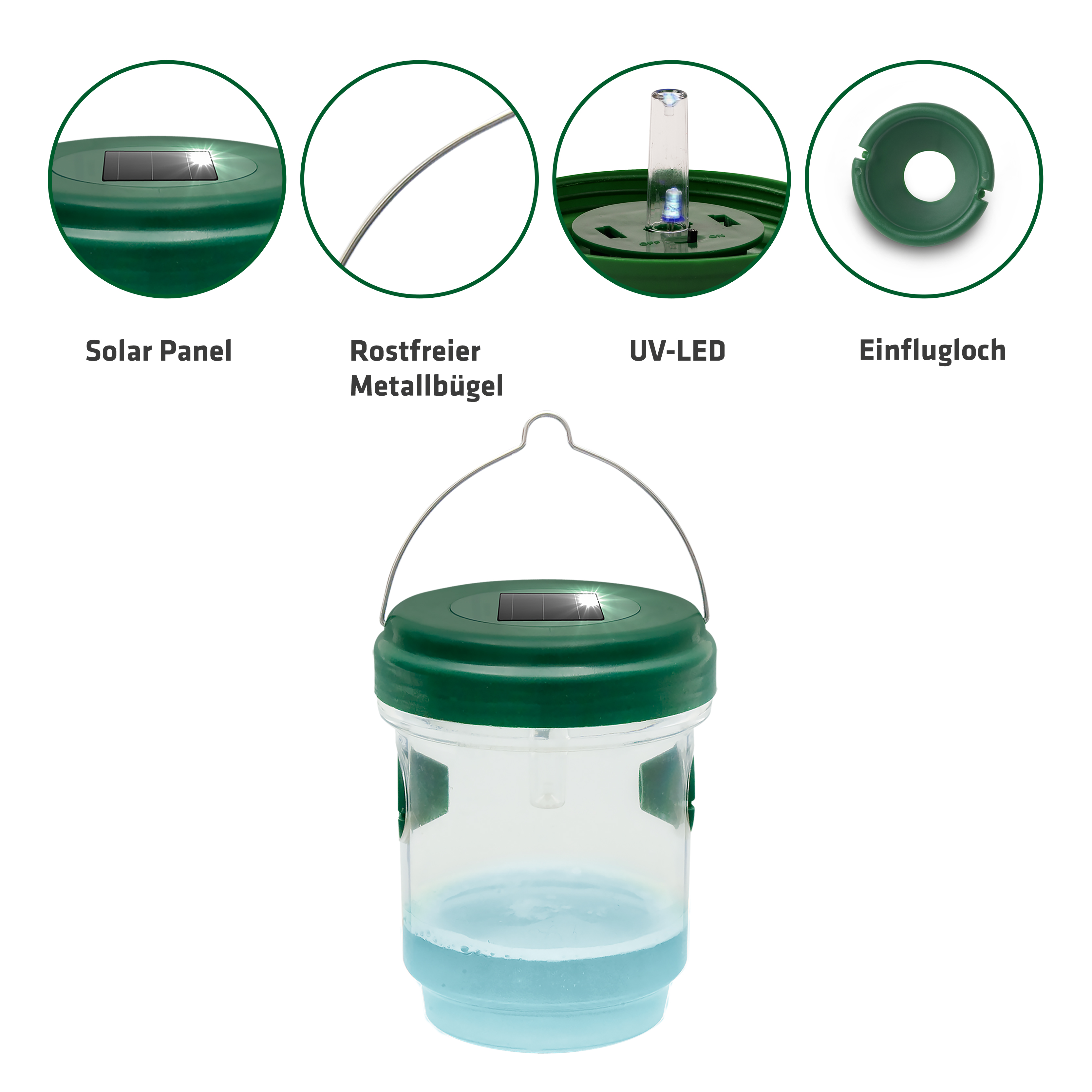 Solar Insect Trap | 2 in 1 | against wasps & mosquitoes