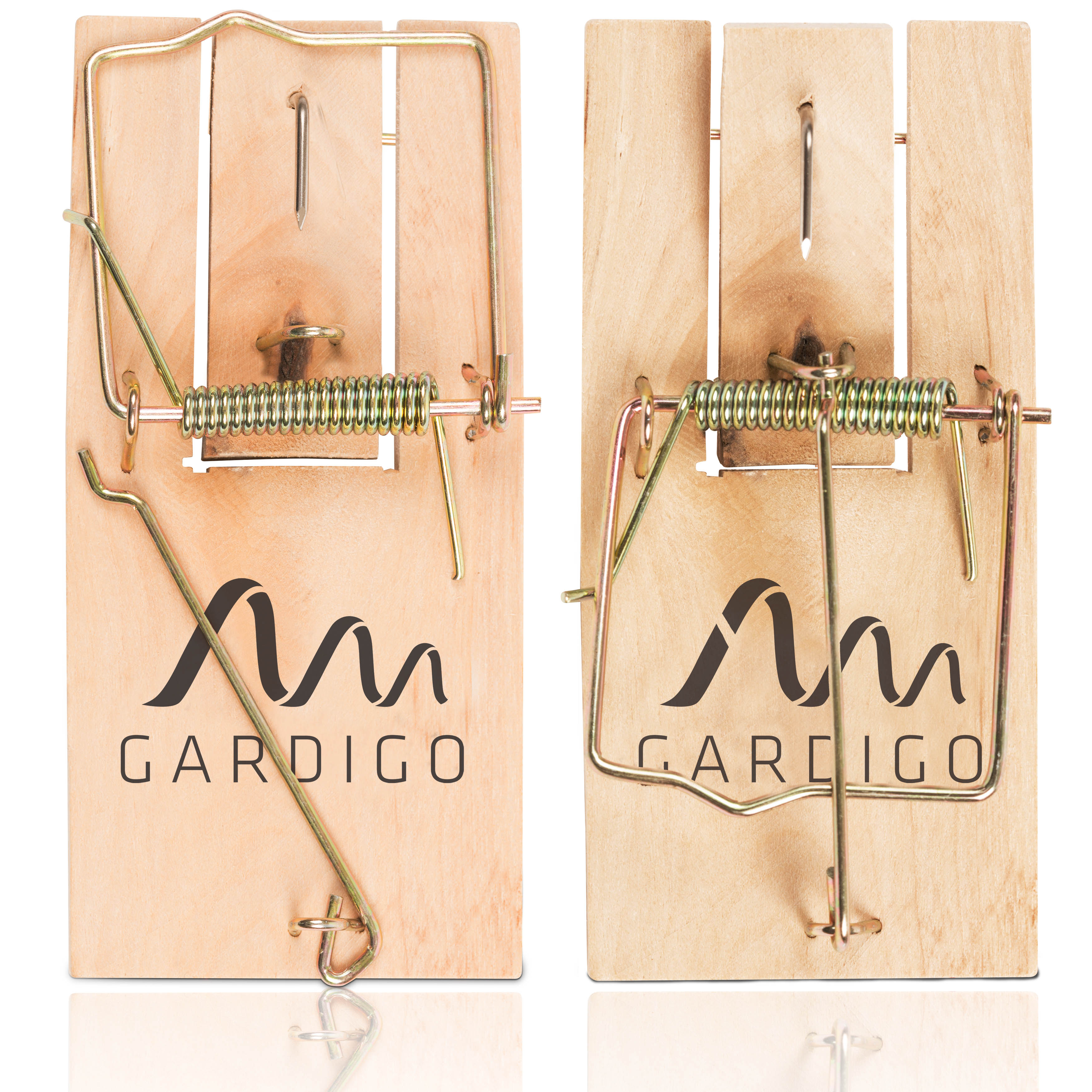 GARDIGO wooden snap mouse trap for solid baits