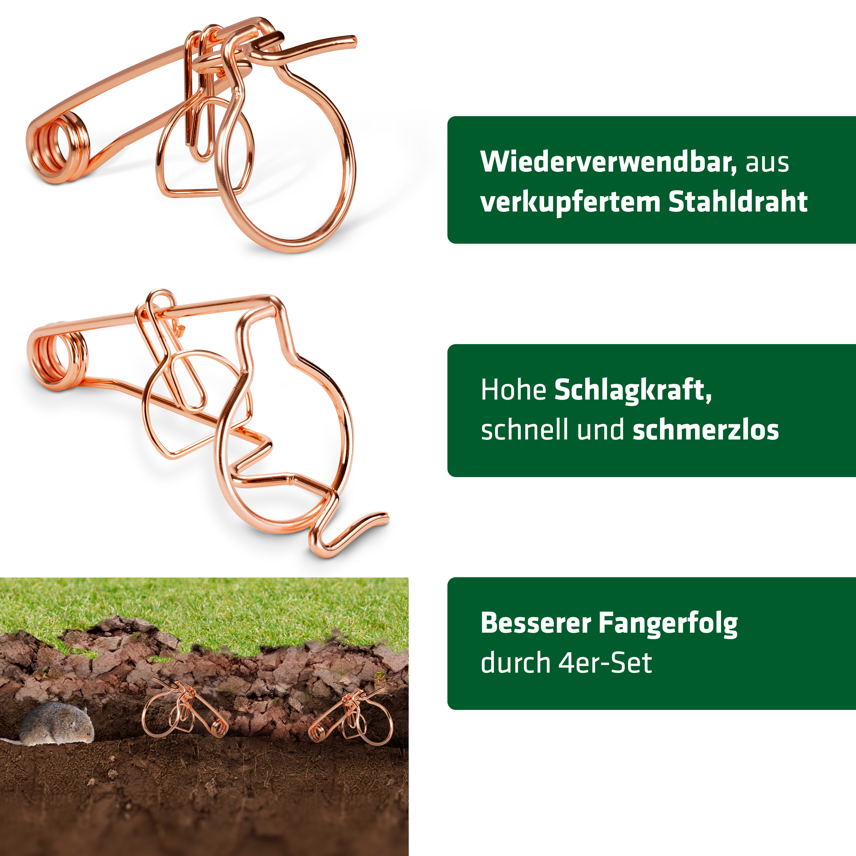 GARDIGO bavarian vole trap, set of 4