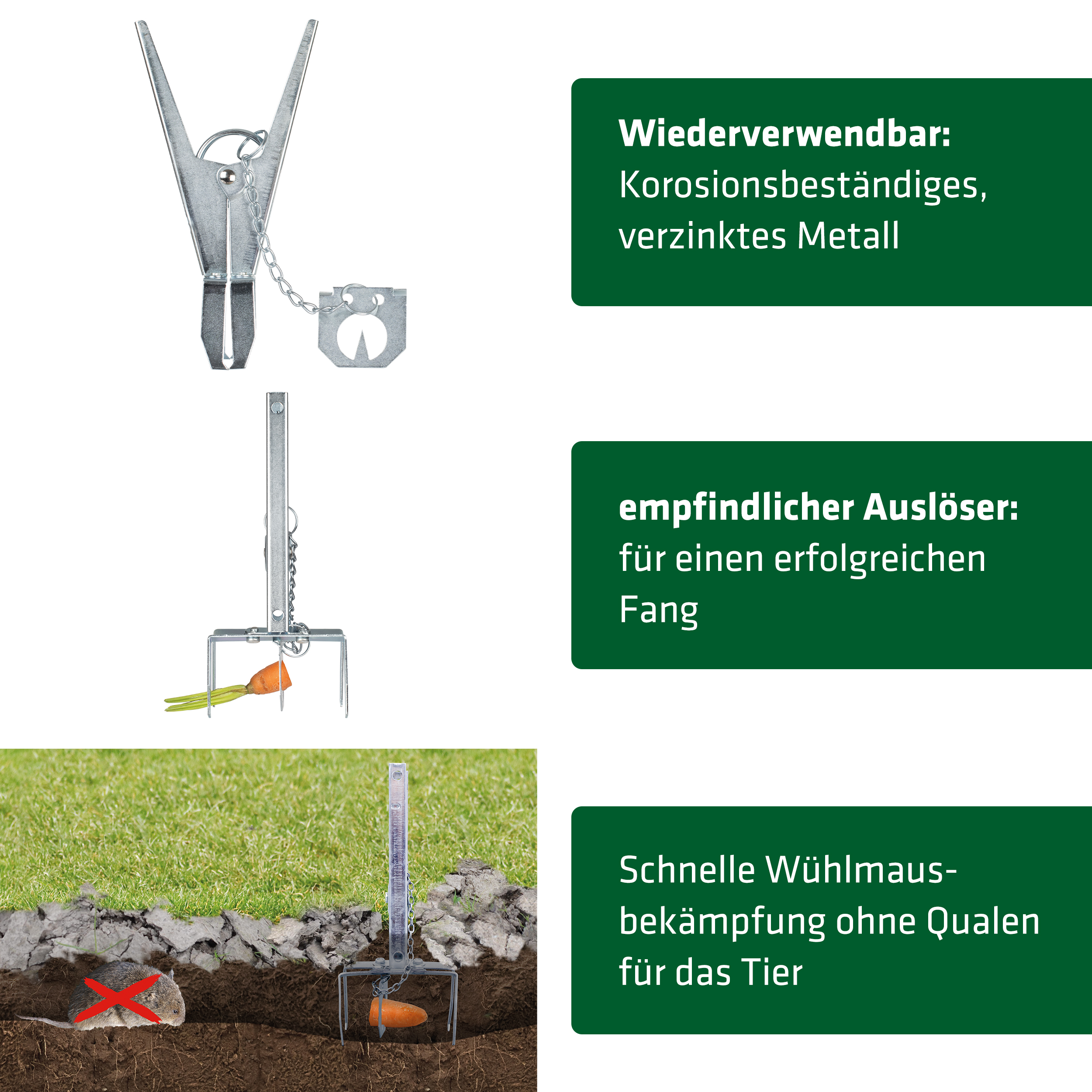 Vole Trap | claw trap against field mice