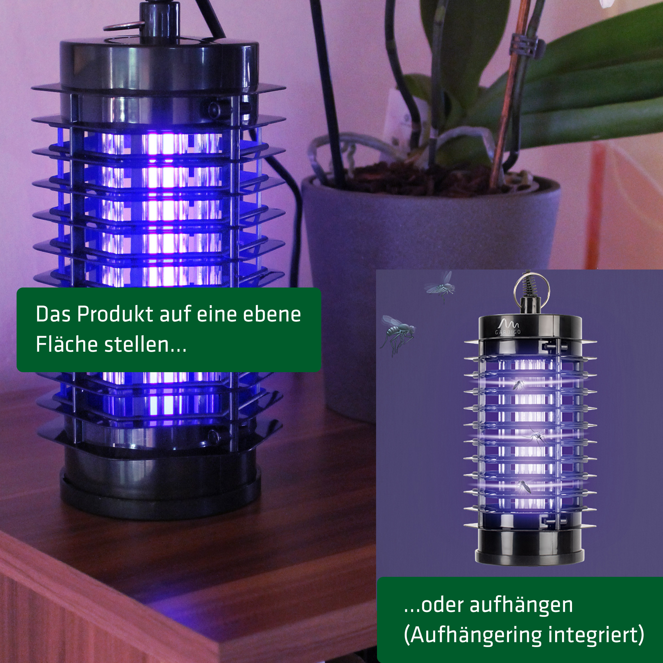 Flying Insect Killer 25 m² | mosquito trap with ultraviolet light