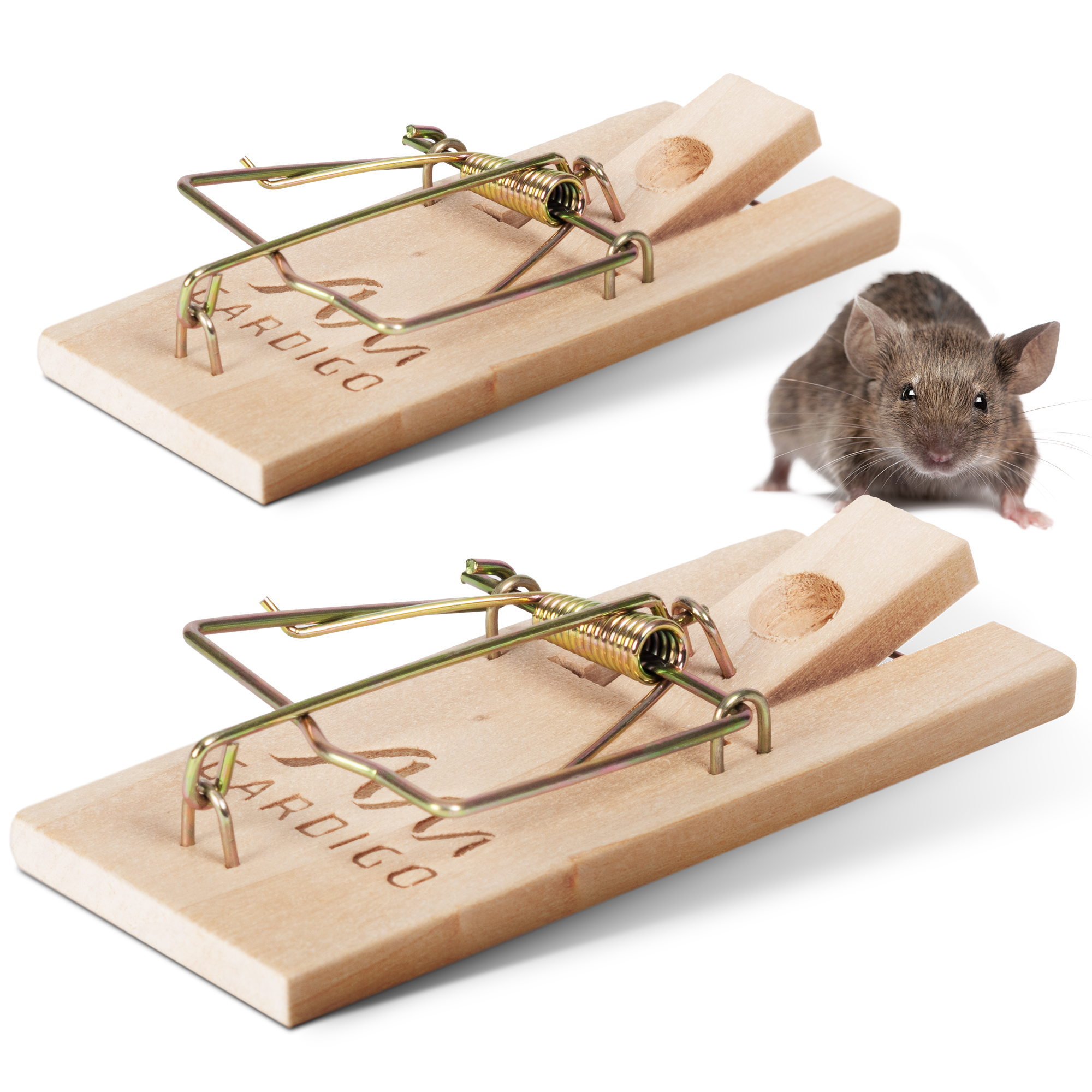 Wooden Mouse Trap, Set of 2 snap traps